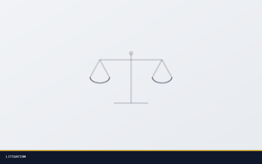 Scales of justice illustration for Litigation stories